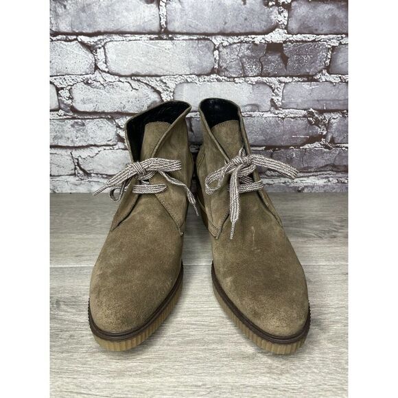 TONI PONS Winter Taupe Suede Ankle High Top Lace Heel Booties Women 41EU/10.5M - Picture 11 of 16